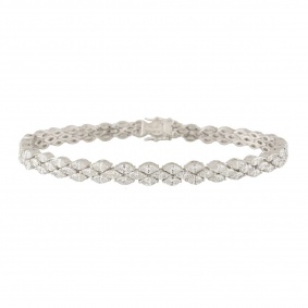 White Gold Diamond Bracelet 6.33ct G-H/VS